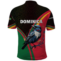 Dominica Polo Shirt with Sisserou Parrot and Tribal Pattern Design - Wonder Print Shop