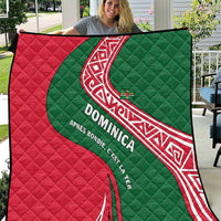 Dominica Quilt with Sisserou Parrot and Tribal Pattern Design - Wonder Print Shop