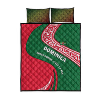 Dominica Quilt Bed Set with Sisserou Parrot and Tribal Pattern Design - Wonder Print Shop