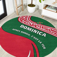 Dominica Round Carpet with Sisserou Parrot and Tribal Pattern Design - Wonder Print Shop