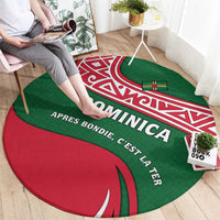 Dominica Round Carpet with Sisserou Parrot and Tribal Pattern Design - Wonder Print Shop
