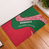 Dominica Rubber Doormat with Sisserou Parrot and Tribal Pattern Design - Wonder Print Shop