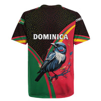 Dominica Rugby Jersey with Sisserou Parrot and Tribal Pattern Design - Wonder Print Shop