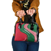 Dominica Shoulder Handbag with Sisserou Parrot and Tribal Pattern Design - Wonder Print Shop