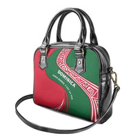 Dominica Shoulder Handbag with Sisserou Parrot and Tribal Pattern Design - Wonder Print Shop