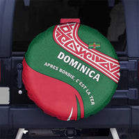 Dominica Spare Tire Cover with Sisserou Parrot and Tribal Pattern Design - Wonder Print Shop