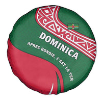 Dominica Spare Tire Cover with Sisserou Parrot and Tribal Pattern Design - Wonder Print Shop