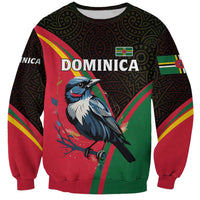 Dominica Sweatshirt with Sisserou Parrot and Tribal Pattern Design - Wonder Print Shop