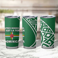 Dominica Tumbler Cup with Sisserou Parrot and Tribal Pattern Design - Wonder Print Shop