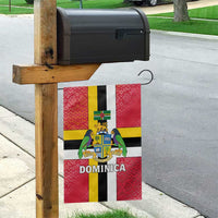 Dominica Flag Garden Flag Red Yellow and Black with Coat of Arms and National Motto Design - Wonder Print Shop