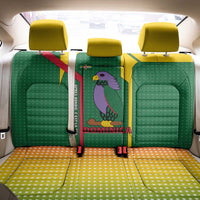 Dominica Flag Back Car Seat Cover National Parrot and Stars Design with Motto Apres Bondie C’est La Ter - Wonder Print Shop