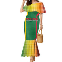 Dominica Flag Family Matching Mermaid Dress and Hawaiian Shirt National Parrot and Stars Design with Motto Apres Bondie C’est La Ter - Wonder Print Shop