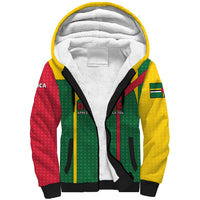 Dominica Flag Sherpa Hoodie National Parrot and Stars Design with Motto Apres Bondie C’est La Ter - Wonder Print Shop