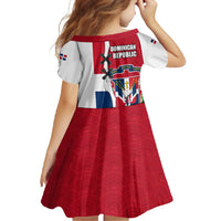 Dominican Republic Flag Half Zip Design Family Matching Off Shoulder Maxi Dress and Hawaiian Shirt with Coat of Arms and Taino Symbol - Wonder Print Shop