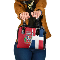 Dominican Republic Flag Half Zip Design Shoulder Handbag with Coat of Arms and Taino Symbol - Wonder Print Shop