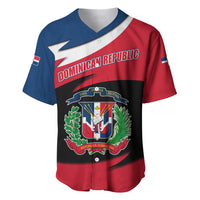 Dominican Republic Flag Baseball Jersey with Map National Coat of Arms Island Silhouette - Wonder Print Shop