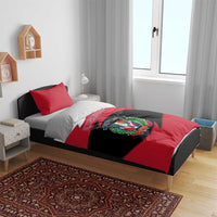 Dominican Republic Flag Bedding Set with Map National Coat of Arms Island Silhouette - Wonder Print Shop