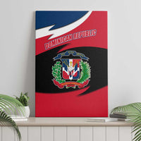 Dominican Republic Flag Canvas Wall Art with Map National Coat of Arms Island Silhouette - Wonder Print Shop