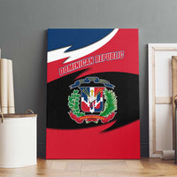 Dominican Republic Flag Canvas Wall Art with Map National Coat of Arms Island Silhouette - Wonder Print Shop