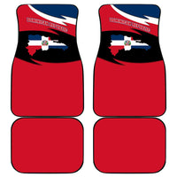 Dominican Republic Flag Car Mats with Map National Coat of Arms Island Silhouette - Wonder Print Shop