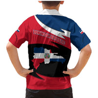 Dominican Republic Flag Family Matching Mermaid Dress and Hawaiian Shirt with Map National Coat of Arms Island Silhouette - Wonder Print Shop