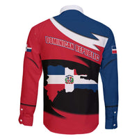 Dominican Republic Flag Family Matching Short Sleeve Bodycon Dress and Hawaiian Shirt with Map National Coat of Arms Island Silhouette - Wonder Print Shop