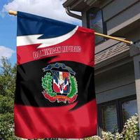 Dominican Republic Flag Garden Flag with Map National Coat of Arms Island Silhouette - Wonder Print Shop