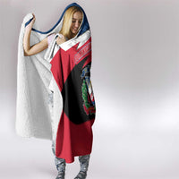 Dominican Republic Flag Hooded Blanket with Map National Coat of Arms Island Silhouette - Wonder Print Shop