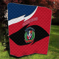 Dominican Republic Flag Quilt with Map National Coat of Arms Island Silhouette - Wonder Print Shop
