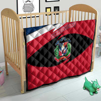Dominican Republic Flag Quilt with Map National Coat of Arms Island Silhouette - Wonder Print Shop