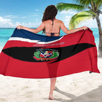 Dominican Republic Flag Sarong with Map National Coat of Arms Island Silhouette - Wonder Print Shop
