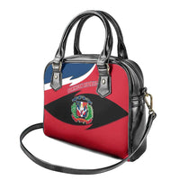 Dominican Republic Flag Shoulder Handbag with Map National Coat of Arms Island Silhouette - Wonder Print Shop