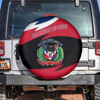 Dominican Republic Flag Spare Tire Cover with Map National Coat of Arms Island Silhouette - Wonder Print Shop