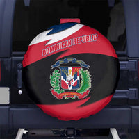Dominican Republic Flag Spare Tire Cover with Map National Coat of Arms Island Silhouette - Wonder Print Shop