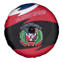 Dominican Republic Flag Spare Tire Cover with Map National Coat of Arms Island Silhouette - Wonder Print Shop