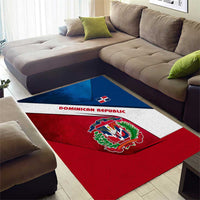 Dominican Republic Flag Area Rug with Map National Coat of Arms Island Silhouette - Wonder Print Shop