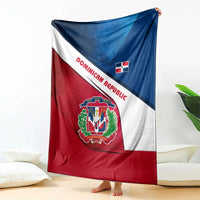 Dominican Republic Flag Blanket with Map National Coat of Arms Island Silhouette - Wonder Print Shop