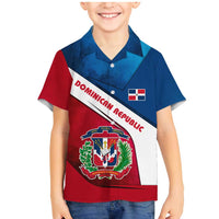 Dominican Republic Flag Family Matching Mermaid Dress and Hawaiian Shirt with Map National Coat of Arms Island Silhouette - Wonder Print Shop