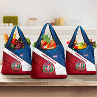 Dominican Republic Flag Grocery Bag with Map National Coat of Arms Island Silhouette - Wonder Print Shop