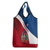 Dominican Republic Flag Grocery Bag with Map National Coat of Arms Island Silhouette - Wonder Print Shop