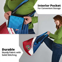 Dominican Republic Flag Grocery Bag with Map National Coat of Arms Island Silhouette - Wonder Print Shop