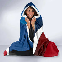 Dominican Republic Flag Hooded Blanket with Map National Coat of Arms Island Silhouette - Wonder Print Shop