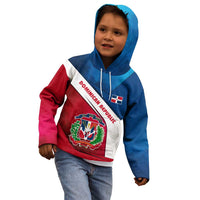 Dominican Republic Flag Kid Hoodie with Map National Coat of Arms Island Silhouette - Wonder Print Shop