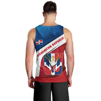 Dominican Republic Flag Men Tank Top with Map National Coat of Arms Island Silhouette - Wonder Print Shop