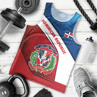 Dominican Republic Flag Men Tank Top with Map National Coat of Arms Island Silhouette - Wonder Print Shop