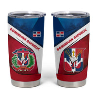 Dominican Republic Flag Tumbler Cup with Map National Coat of Arms Island Silhouette - Wonder Print Shop