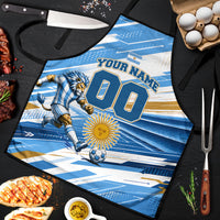 Personalized Argentina Football Champions Apron Sun Of May Lion Mascot - Style of King