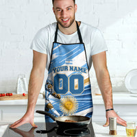Personalized Argentina Football Champions Apron Sun Of May Lion Mascot - Style of King