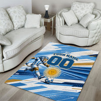 Personalized Argentina Football Champions Area Rug Sun Of May Lion Mascot - Style of King