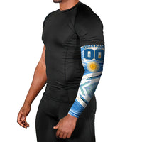 Personalized Argentina Football Champions Arm Sleeves Sun Of May Lion Mascot - Style of King
